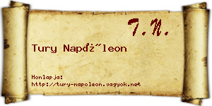 Tury Napóleon névjegykártya